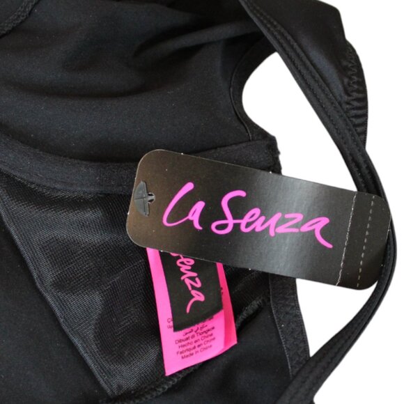 NWT La SENZA Bodysuit Thong Low Back Black Medium Satin Underwire T80 - Picture 8 of 10